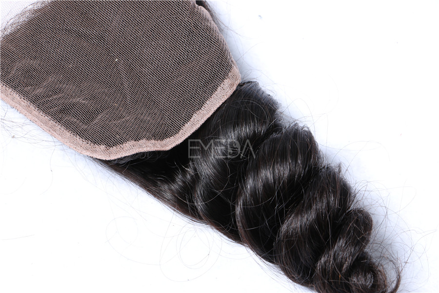 3 bundles virgin hair weaves with closure  zj0029